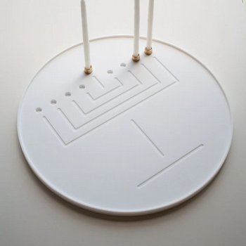 חנוכית צלחת עגולה חנוכית צלחת עגולה